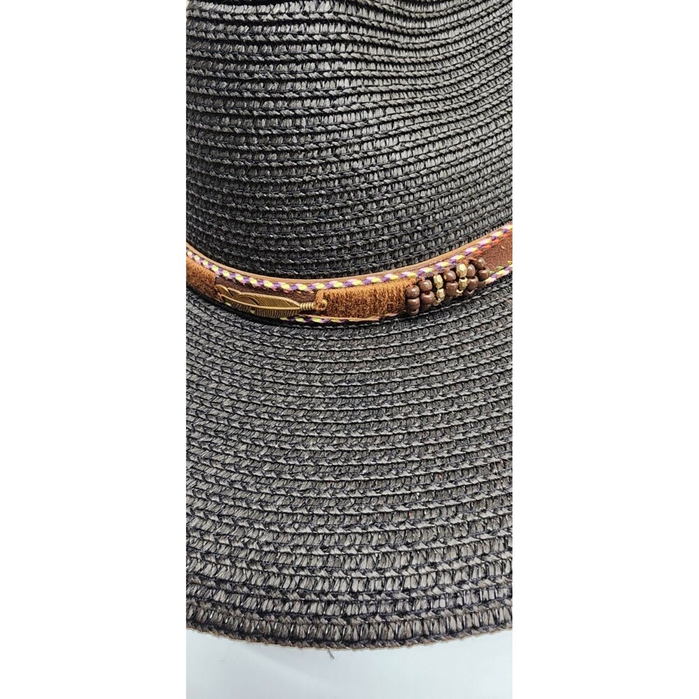 Royal Road Trading Co Hat Men's One Size Panama Black w/ Leather Band - Picture 4 of 11